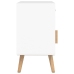 Mesitas de noche 2 uds madera contrachapada blanco 40x30x55 cm