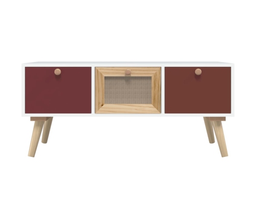 vidaXL Mesa de centro con cajones madera contrachapada 80x40x35,5 cm