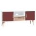 Mueble de TV con puertas madera contrachapada 105x30x45 cm