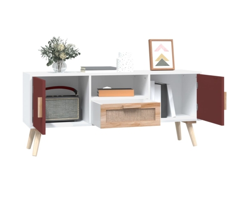 Mueble de TV con puertas madera contrachapada 105x30x45 cm