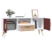 Mueble de TV con puertas madera contrachapada 105x30x45 cm