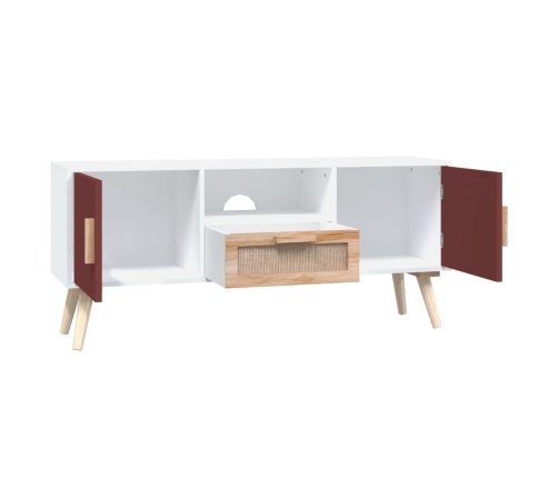 Mueble de TV con puertas madera contrachapada 105x30x45 cm