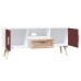 Mueble de TV con puertas madera contrachapada 105x30x45 cm