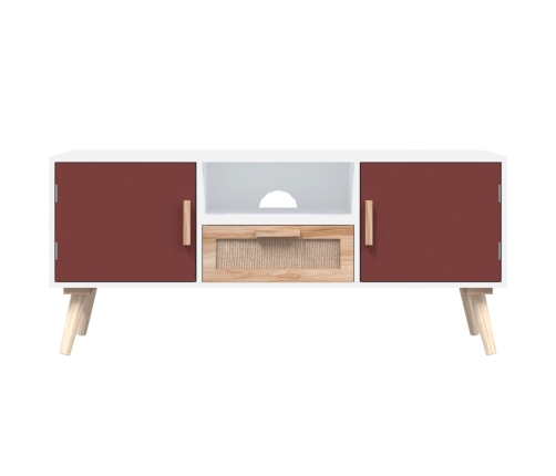 Mueble de TV con puertas madera contrachapada 105x30x45 cm