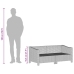 Set de muebles de jardín 3 pzas y cojines ratán sintético gris