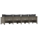 Set de muebles de jardín 4 pzas y cojines ratán sintético gris