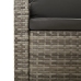 Set de muebles de jardín 4 pzas y cojines ratán sintético gris