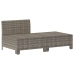 Set de muebles de jardín 2 pzas cojines ratán sintético gris
