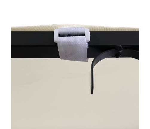 Toldo acero y tela color crema 2x2,3 m 180 g/m²