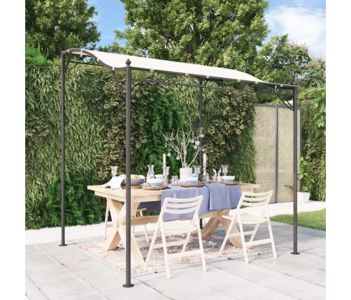 Toldo acero y tela color crema 2x2,3 m 180 g/m²