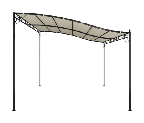 Toldo acero y tela color crema 4x3 m 180 g/m²