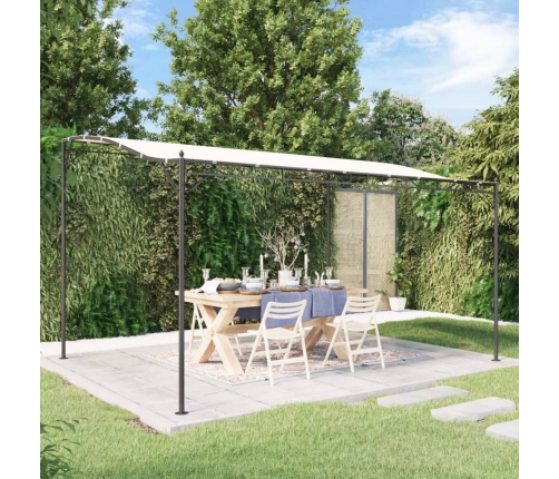 Toldo acero y tela color crema 4x3 m 180 g/m²