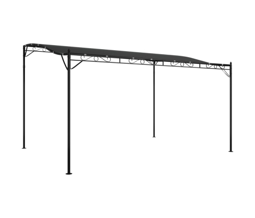 Toldo acero y tela gris antracita 4x3 m 180 g/m²