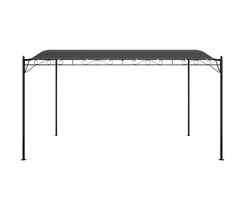 Toldo acero y tela gris antracita 4x3 m 180 g/m²