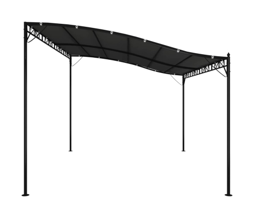 Toldo acero y tela gris antracita 4x3 m 180 g/m²