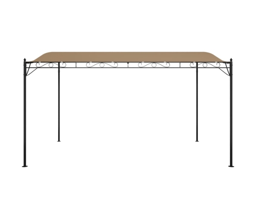 Toldo acero y tela gris taupe 4x3 m 180 g/m²