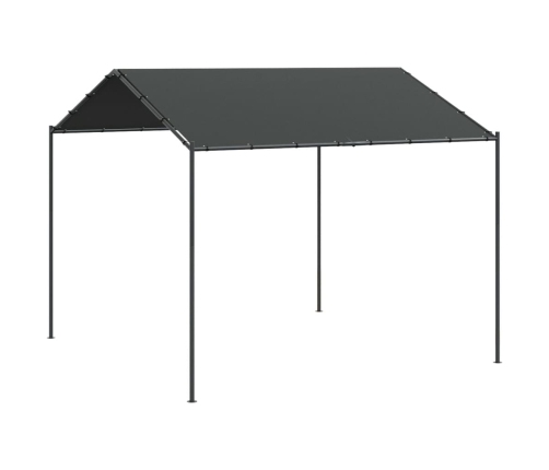 Carpa acero y tela gris antracita 3x3 m