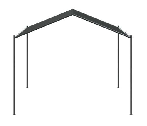 Carpa acero y tela gris antracita 3x3 m