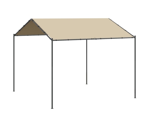 Carpa acero y tela beige 3x3 m