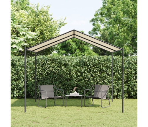 Carpa acero y tela beige 3x3 m