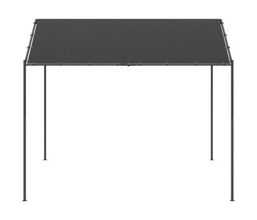 Carpa acero y tela gris antracita 4x4 m