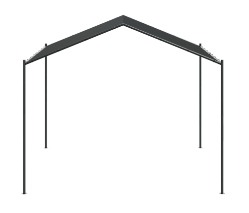 Carpa acero y tela gris antracita 4x4 m