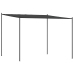 Cenador acero y tela gris antracita 3x3 m 180 g/m²