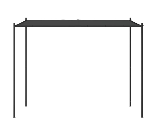 Cenador acero y tela gris antracita 3x3 m 180 g/m²