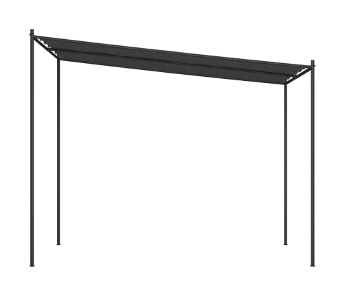 Cenador acero y tela gris antracita 3x3 m 180 g/m²