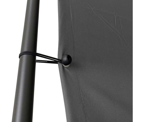 Cenador acero y tela gris antracita 3x3 m 180 g/m²