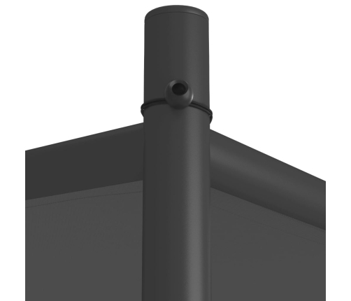 Cenador acero y tela gris antracita 3x3 m 180 g/m²