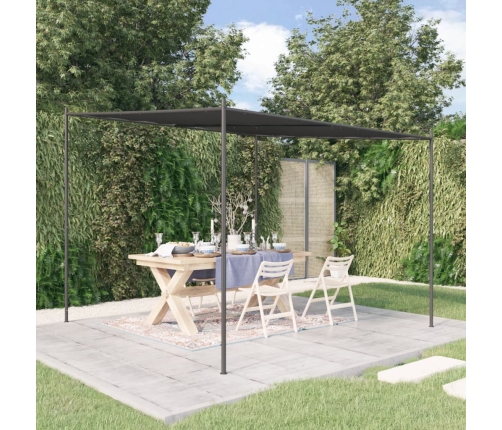 Cenador acero y tela gris antracita 3x3 m 180 g/m²