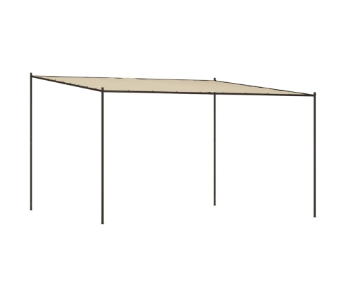 Cenador acero y tela beige 4x4 m 180 g/m²