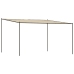 Cenador acero y tela beige 4x4 m 180 g/m²