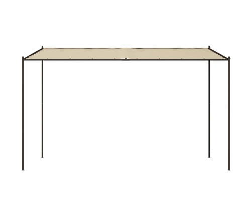 Cenador acero y tela beige 4x4 m 180 g/m²