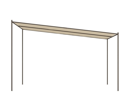 Cenador acero y tela beige 4x4 m 180 g/m²