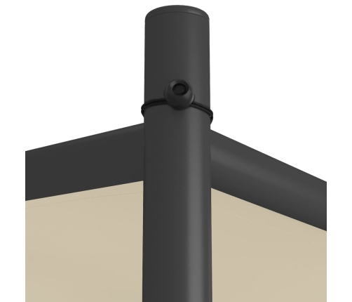Cenador acero y tela beige 4x4 m 180 g/m²