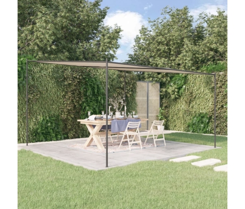 Cenador acero y tela beige 4x4 m 180 g/m²