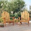 Sillas jardín 2 uds Adirondack madera maciza teca 77x91x95 cm