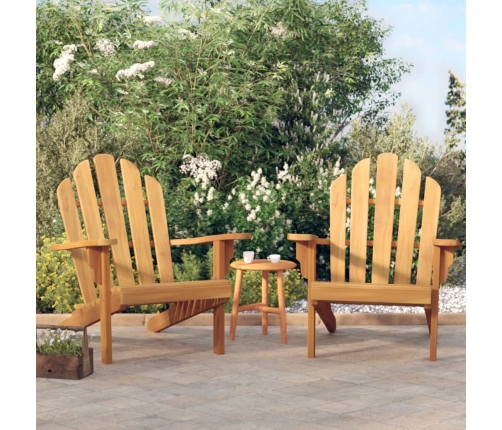 Sillas jardín 2 uds Adirondack madera maciza teca 77x91x95 cm