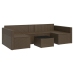 Set muebles de jardín 2 piezas y cojines ratán sintético marrón