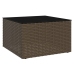 Set muebles de jardín 2 piezas y cojines ratán sintético marrón