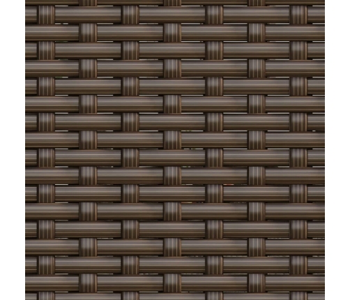 Set muebles de jardín 2 piezas y cojines ratán sintético marrón