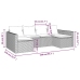 Set muebles de jardín 2 piezas y cojines ratán sintético marrón
