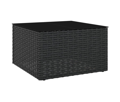 Set de muebles de jardín 2 pzas y cojines ratán sintético negro