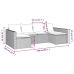 Set de muebles de jardín 2 pzas y cojines ratán sintético negro