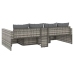 Set de muebles de jardín 2 pzas cojines ratán sintético gris