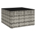 Set de muebles de jardín 2 pzas cojines ratán sintético gris