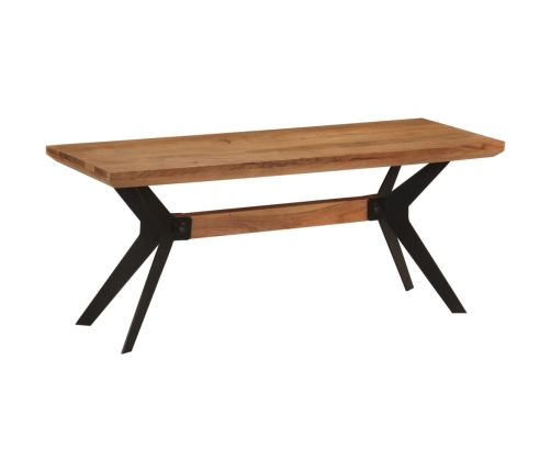 Banco de comedor madera maciza acacia y acero 110x40x46 cm