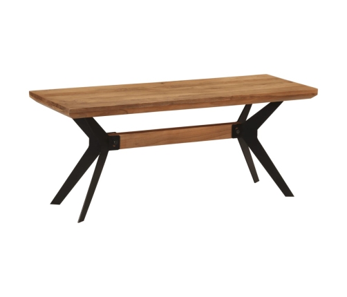 Banco de comedor madera maciza acacia y acero 110x40x46 cm